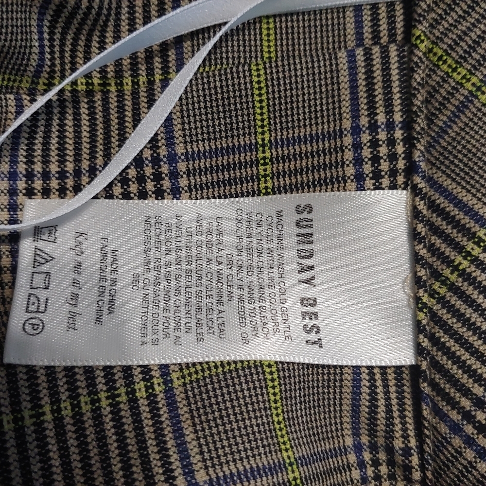 Aritizia Sunday Best "Olive" Mini Skirt Pleated Plaid Size 2 - Picture 6 of 8